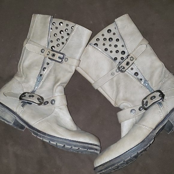 Sheikh Studded Tan Boots Size 8 - Picture 1 of 2